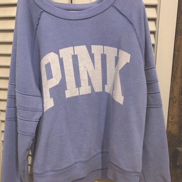 PINK blue crew neck - Picture 1 of 1